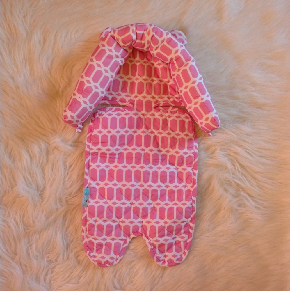 Pink Car Seat Headrest For Infant